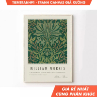 Tranh treo tường, William Morris Green,Art Nouveau Poster,Aesthetic Wall Decor,Exhibition,Apartment 