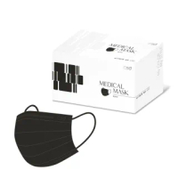 【CSD 中衛】中衛醫療口罩-成人平面-酷黑(50片/盒)