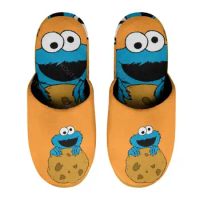 Cookie Monster (11) Warm Cotton Slippers For Men Women Thick Soft Soled Non-Slip Fluffy Shoes Indoor House Slippers Size
