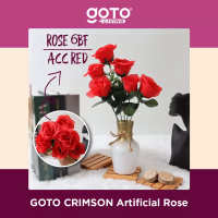 Goto Living Goto Crimson Bunga Hias Mawar Teratai Buket Plastik Artificial Flower
