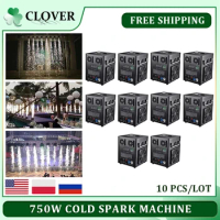 10Pcs 750W Cold Sparkler Fountain Machine DMX Remote Control Wedding Effect Machine Dj Bar Disco Wedding Party Ti Spark Powder