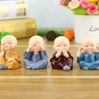 bộ tượng 4 chú tiểu tứ không trang trí tiểu cảnh