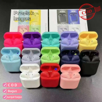 Biru,Earbud,Grey,Hijau,Hitam,Kuning,Merah,Microphone,Pink,PutihInpods 12 Macaron Headset Bluetooth i