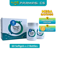 Nutrilife Omega3 Fish Oil 1400mg 60 Softgels x 2 Bottles (TWIN) EXP:12/2027 [ Omega 3 DHA EPA Farmas
