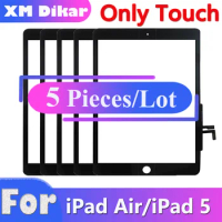 Wholesale 5PCS For iPad Air 1 iPad 5 LCD Outer Touch Screen Digitizer Front Sensor Glass Touch Panel Replace A1474 A1475 A1476