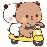 น่ารัก, หมี BUBU & DUDU ปั่นจักรยาน, สติ๊กเกอร์ติดรถ, เหมาะสำหรับรถยนต์ไฟฟ้า, รถจักรยานยนต์, รถยนต์,