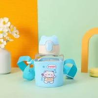 ONE-C469 Botol Minum Anak Karakter 600ML Tempat Minum Anak TK Lucu Dengan Sedotan / Bottle Minum Kid