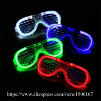Newest El Wire Party Sunglasses Colorful LED Lighting Glasses Flashing Led Luminous Stage Halloween Christms Gift Glasses