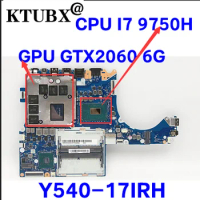 fy710/fy714 NM-C531 for portable lenovo legion Y540-17IRH laptop motherboard with CPU I7 9750H GPU RTX2060 6G 100% test work
