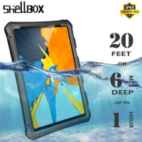 Shellbox Waterproof Case Stand For iPad Pro 11 2022/2021/2020 Dustproof Diving Clear Cover for iPad Pro 11 2018 Phone Case