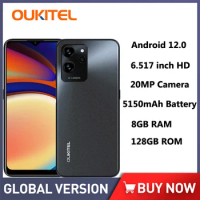 Oukitel C32 Smartphone Android 6.52 Inch 8GB RAM 128GB ROM Mobile Phone 5150mah Cell Phones Unlocked 20mp Camera Cheap Phone