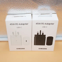 Samsung A25 A34 A33 A53 A73 5G 45W USB C Charger UK Super Fast Charging Wall Power Adapter For Galaxy S20 S21 S23 FE S24 S9 Plus