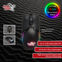 MADTECH Lighweight RGB Gaming Mouse M420 6 Buttons- 65 grams, Cyber Cafe