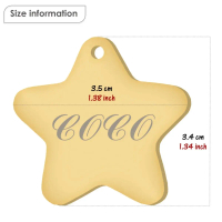 {DLGIFJIE} Personalized Name Star Pendant Anti-lost Pet Collar Customized Name Phone Number Engraved