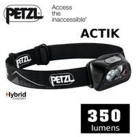 【速捷戶外】PETZL E99FA00(黑) 高亮度LED頭燈(350流明)ACTIK, 登山露營戶外夜間照明