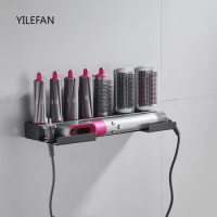 Storage Holder for Dyson Airwrap Wall Mounted Rack for Dyson Airwrap Curling Iron Accessorie Holder for Home Bathroom Organizer