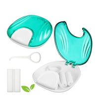 [2美國直購] Patelai 假牙收納盒 牙套保護盒  口腔衛生 健康 清潔 藍/綠/粉