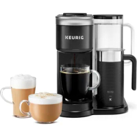 Keurig K-Cafe SMART Single Serve K-Cup Pod Coffee, Latte and Cappuccino Maker, Black Single-Serve Brewers Electric Burr Grinders