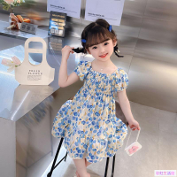 韓版洋裝 女童夏季碎花洋裝 女童洋裝新款兒童女寶寶夏裝洋氣時髦裙子田園風公主裙