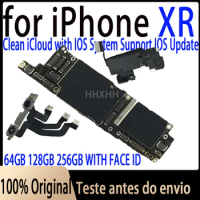 Original For iPhone xr Unlocked Mainboard For iPhone XR Motherboard Main Board With/NO Face ID With Full Chips Clean iCloud