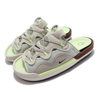 【NIKE 耐吉】拖鞋 Offline 2.0 厚底 舒適 男女鞋 半包拖鞋 軟木塞 多層次鞋面 輕便 淺卡其 綠(CZ0332-002)