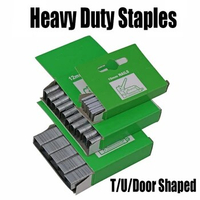 T/U/Door Shaped Heavy Duty Staples Woodworking Nails For Interior Decoration/Wood Processing/Fixed Line/Box Binding Gun Stapler