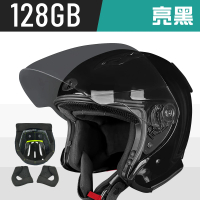 【JARVISH】FLASH X2 智慧安全帽內建行車紀錄器智慧語音藍牙耳機(霧黑128GB)