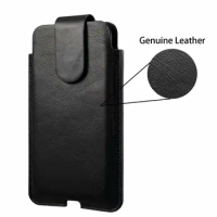 for Huawei Mate 40 P40 Mate30 Enjoy 20 Plus nova 7 Pro Mate 20 X Cowhide phone bag leather vertical wear belt hanging waist bag