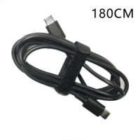 45W 65W USB-C Cable Male to Male 1.8M 01FJ384 for Lenovo Thinkpad T480 T480S X270 X280 T580 T570 P52S P72S