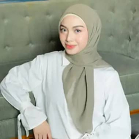 Lozy Hijab - Nala Voal Square New Material (Hijab Segi Empat Segiempat Bahan Voal Premium) Natural N