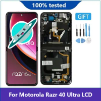 Original AMOLED 6.9" For Motorola Razr 40 Ultra Foldable LCD Touch Screen Digitizer For Moto Razr Plus 2023 LCD XT2321-3 Replace