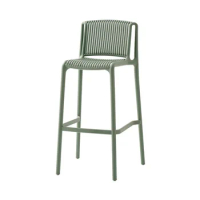Nordic simple bar chair Light luxury plastic bar chair stackable high stool Bar stool outdoor backrest chair