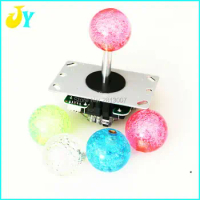 2PCS Newest Arcade Joystick with Crystal Babble ball top 4 colors Joystick with 8 way 4 way Arcade fighting rocker