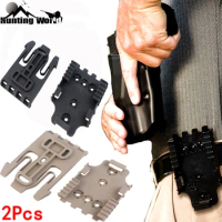 Tactical 2Pcs Quick Locking System Kit fits Handgun Pistol Glock 1911 M9 P226 for Molle Vest Car Dash Table Hidden Holster