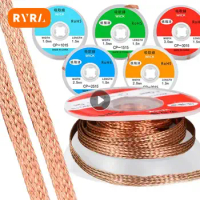 1.5-3.5mmDesoldering Braid Tape Copper Solder Wire Soldering Wick Tin Solder Cable Lead Cord Flux Repair Tool Soldering Supplies