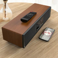 ShanShuiP300 Wireless Bluetooth Speaker Living Room Bedroom High-Power 30W Surround Sound Computer Desktop Wooden Retro Sound
