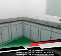Meja Laboratorium Kimia Island Bench Furniture Phenolic Resin Custom