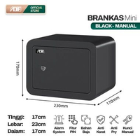 SKY - ADF Brankas Mini Digital Safety Box Celengan Brankas Uang dan Emas Brankas Manual dan Pin Full