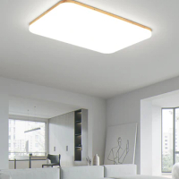 Japanese style log living room lights, LED ceiling lights, minimalist modern Nordic solid wood lamps, bedroom room lights