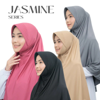 Zisha Hijab Bergo Jasmine Kerudung Dagu Semua Warna Bahan Spandeks Livia Super Instan Kerudung Musli