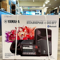 現貨可分期 贈麥克風/喇叭架 日本 YAMAMA STAGEPAS 400 BT 攜帶式 喇叭 PA 藍芽 公司貨 街頭藝人