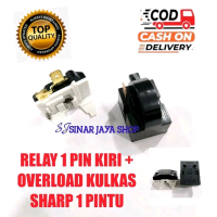 Relay 1 Pin Kiri + Ptc Overload Kulkas I Sharp I 1 Pintu