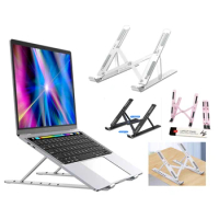 Plastic or Aluminum Alloy N3 Laptop Stand Riser 6-Angle Adjustable Desk Holder Elevator Mount for Universal Notebook Computer