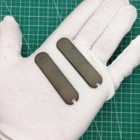 1 Pair Hand Made Oxidized Brass Scales MOD for 58mm Victorinox Swiss Army Knife Modify 58 SAK Scale