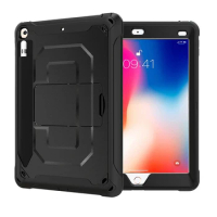 Shockproof Cover High Impact Silicone+PC Case with Kickstand and Pencil Slot for Apple iPad 9.7 2017 iPad 9.7 2018 Tablet