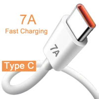 USB Type C Cable For Huawei P30 P40 Pro 7A 100W Super-Fast Charging Mobile Phone Data Cord For Xiaomi 12 11 Pro Oneplus Realme