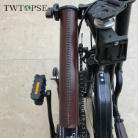 TWTOPSE Bike Cowhide Protector Cover Handmade For Brompton Folding Bicycle Frame Handle Post Bike Bag Quick Release Leather Fuze