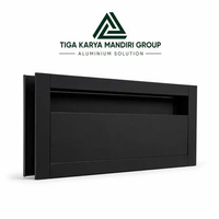 KACA MATI ACP Aluminium Model Minimalis Zig Zag / KACA SILANG ACP Boven uk 70 X 30 cm | Ventilasi Da