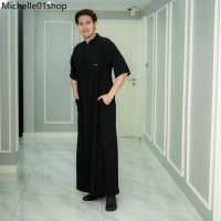 * RLL โต๊ปแขนสั้น ชุดโตบผู้ชายอิสลาม คอจีน ผ้ามีน้ำหนัก ทิ้งตัวให้ทรงสวย งานแบรนด์วาริส AE30วาริสมุส