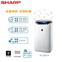 SHARP 25000濃度清淨機 15坪 FP-J60T-W